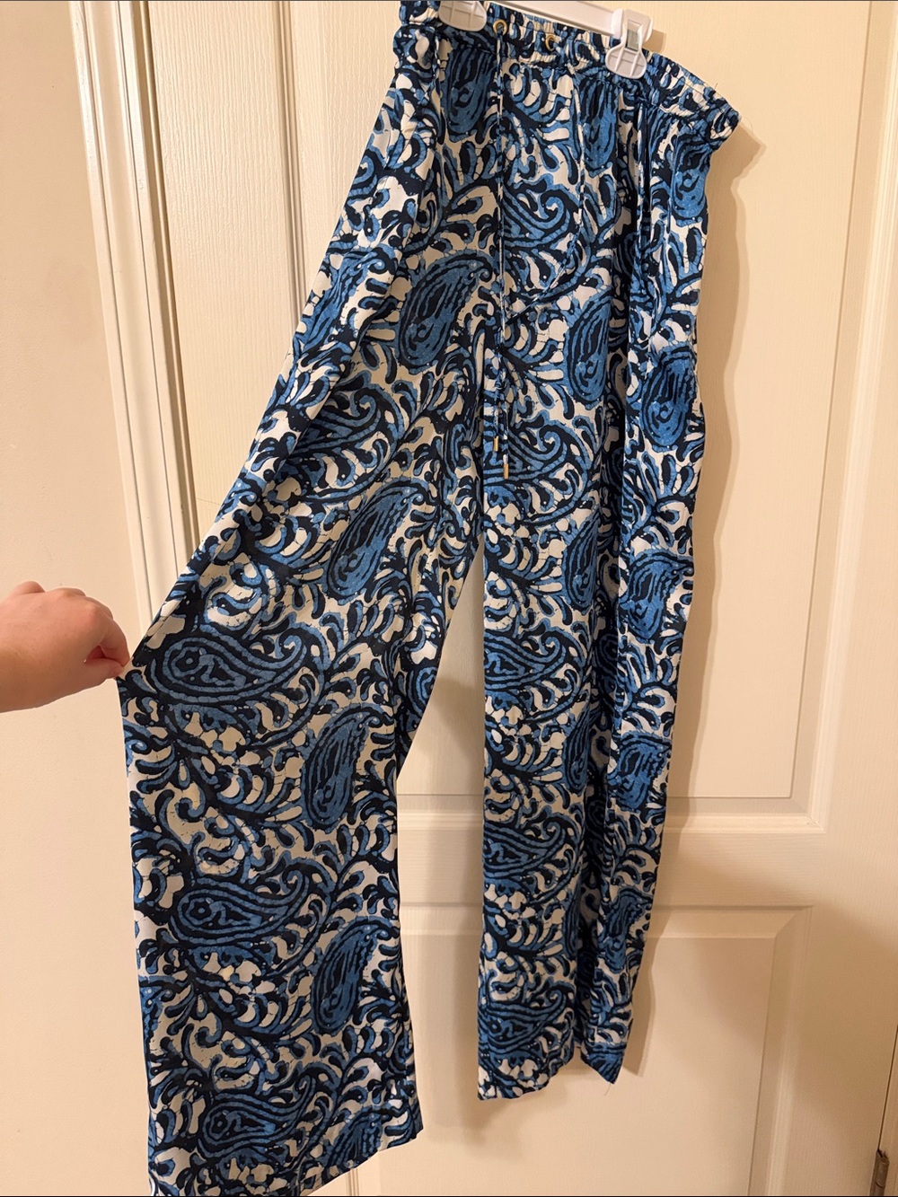 MICHAEL Michael Kors Blue Paisley Wide-Leg Pants